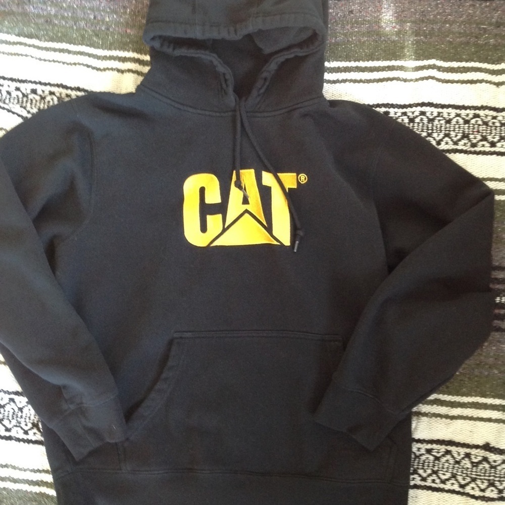 CAT embroidered hoodie sweatshirt-SZ L